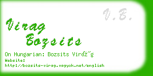 virag bozsits business card